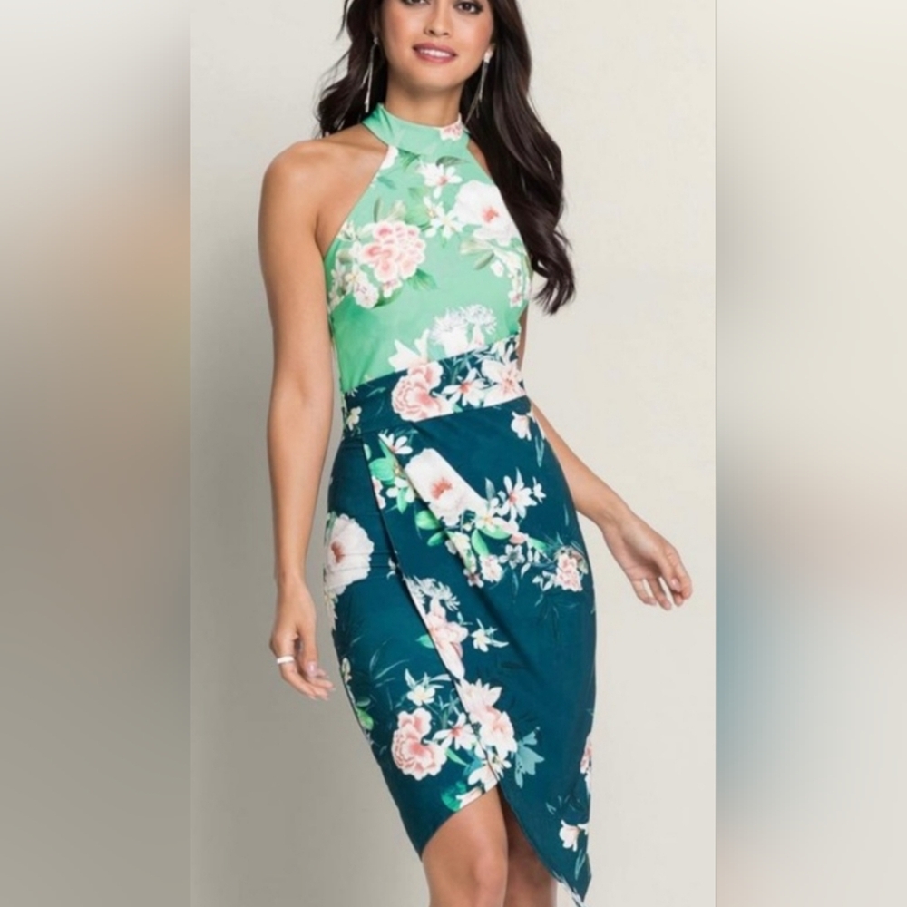 BNNT - Venus Tropical Halter Dress - 2x